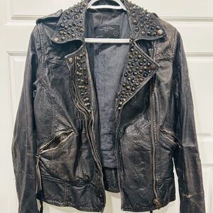 All Saints Owain Leather Jacket